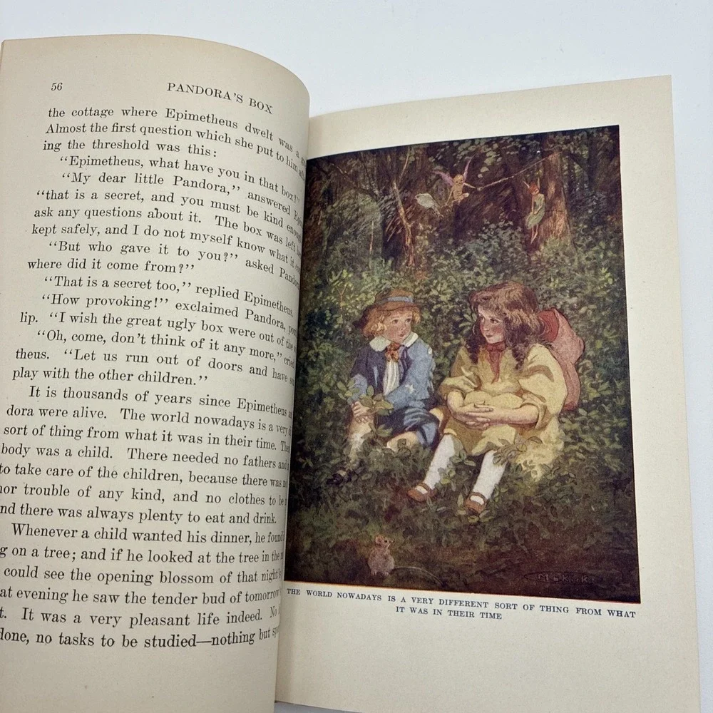 Wonderland Stories Elizabeth Lewis 1917 J.B. Lippincott Illustrated Red HC